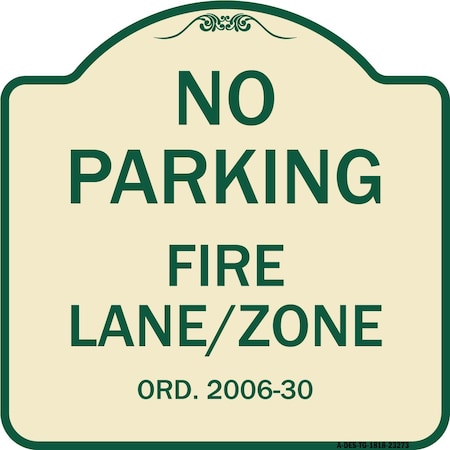 Princeton New Jersey No Parking Fire Lane Zone Heavy-Gauge Aluminum Architectural Sign